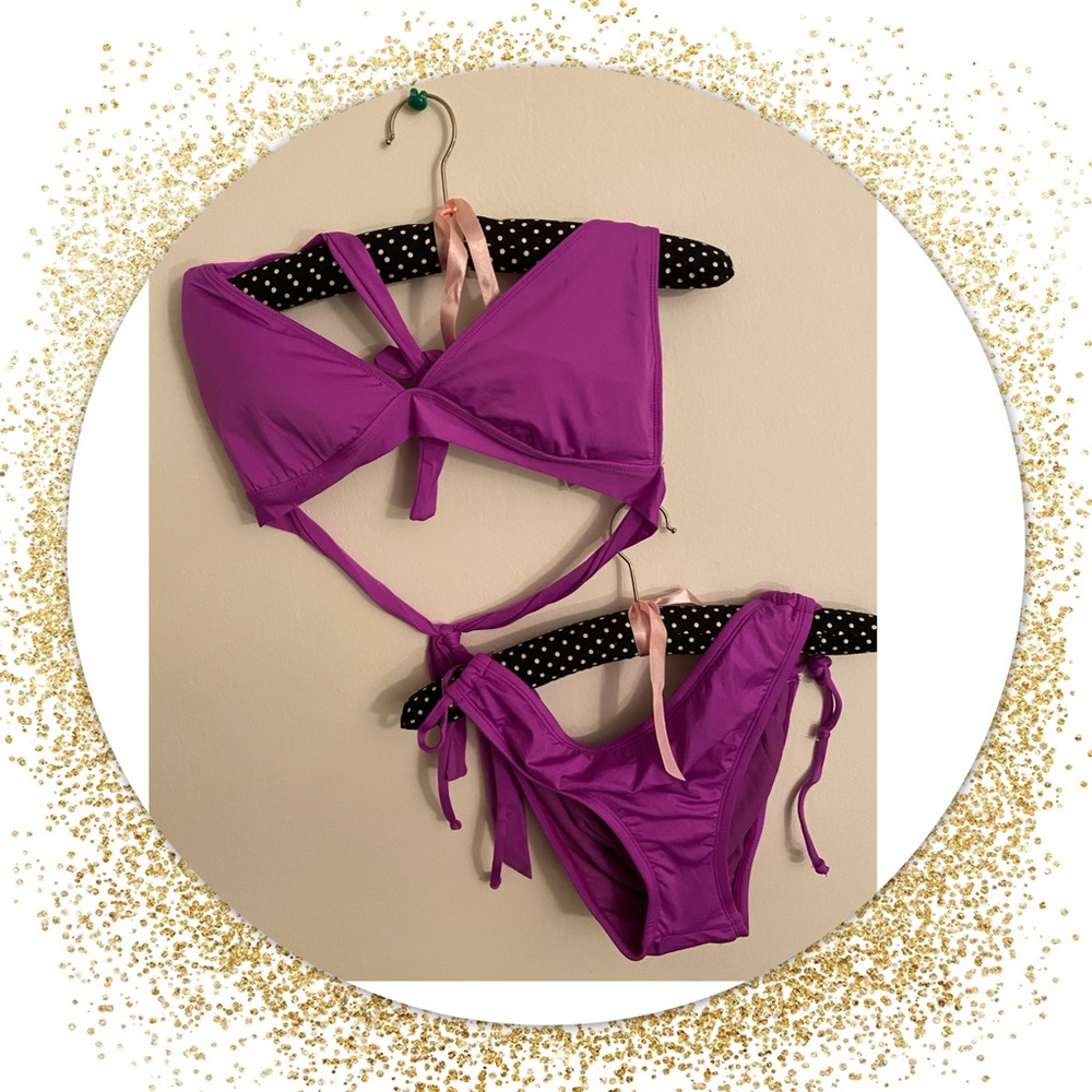 Fuchsia like 2 piece bathing suit